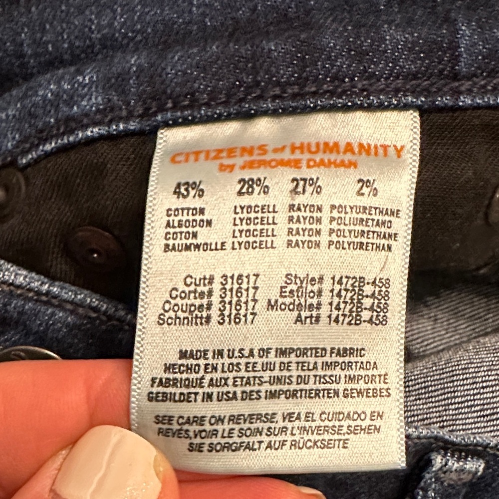 Citizens of Humanity Kelly Dark Wash Bootcut Denim Jeans Y2K Low-Waist - Picture 6 of 12